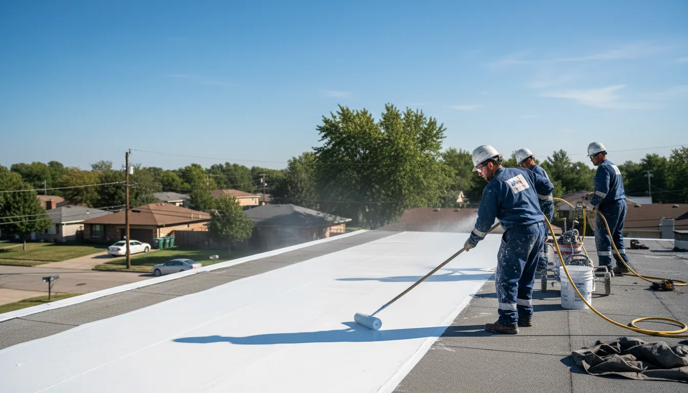 Commercial roof coating in Danville, IL near me